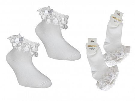 Белые носки с аксессуаром для девочки  KATAMINO