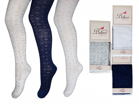 Колготки с жаккардовым рисунком для девочки  BELINO