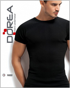 Чёрная мужская футболка (рибана)  DOREA