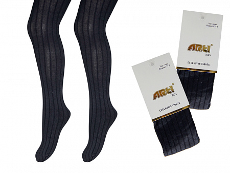 Колготки черные из микрофибры для девочки  ARTI