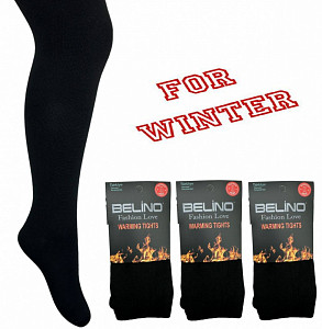 Черные термоколготки для девочки BELINO